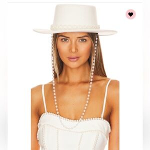 Lovers and friends Pearl Embellished Hat